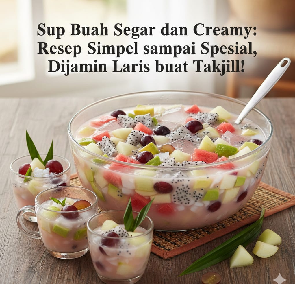 Sup Buah Segar dan Creamy, Dari Dapur Rumahan hingga Ide Jualan Takjil yang Menggoda