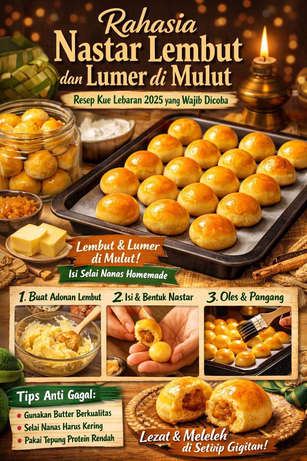 Rahasia Nastar Lembut dan Lumer di Mulut, Resep Kue Lebaran 2026 yang Wajib Dicoba